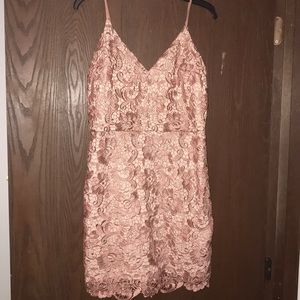 Rose Gold Lace Dress